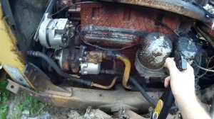 ДТ-75. Запуск с глушителем и без