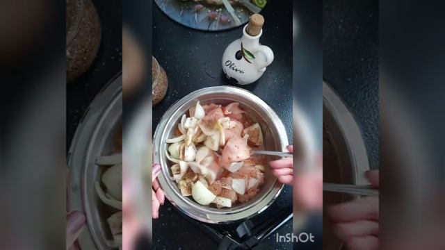 Шашлычки из /куриной грудки на/домашнем гриле