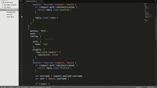 Hapi js | Cookie session based authentication смотреть онлайн