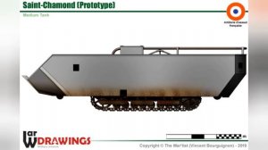 Vehicle,Tank,Artillery PRANCIS WW1 (BY:WAR DRAWINGS)