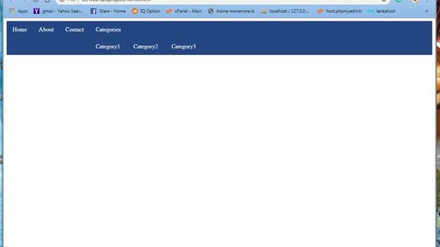 How to create a colourful navigation bar and link pages in html with CSS