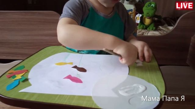 Аппликация рыбки в аквариуме