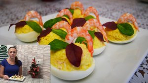 Фаршированные Яйца с Креветками и Сыром БОМБА НА СТОЛЕ!!! Рецепт на Новый Год