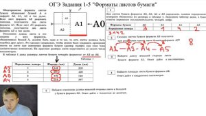 Как решить задачу про форматы листов из ОГЭ 2021? / Разбор заданий про листы бумаги по математике
