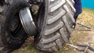 Быстрое снятие сдвоенных колес на ХТЗ Т 150к