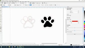 Corel Draw Tips & Tricks Cut line around the outside of the Paw Print Part 2