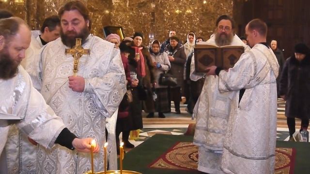 Крещенский сочельник в КСХС. Великое освящение воды (18.01.18) смотреть онлайн