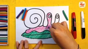 Как нарисовать УЛИТКУ, Урок рисования для детей от 3 лет, видео для детей