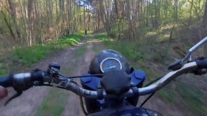 ИЖ-49. Поездка в весенний лес. IZ-49 Trip in the spring forest on a motorcycle.