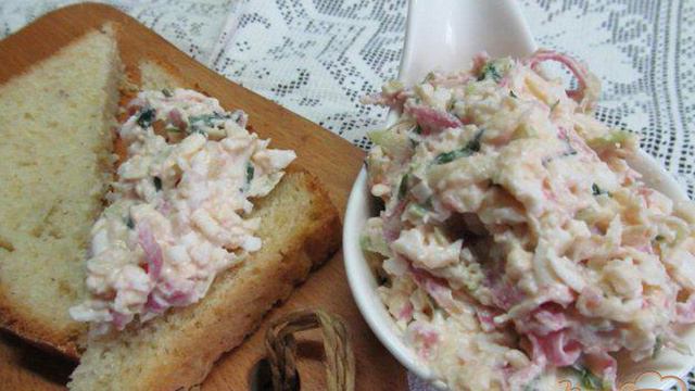 Закуска из редьки и сыра