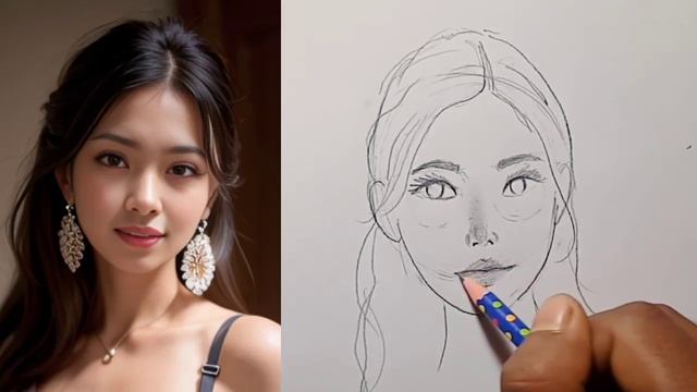 How To Draw a Girl Picture With Pencil / pencil sketch
