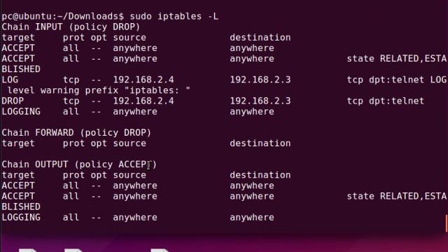 Setting up iptables logging смотреть онлайн