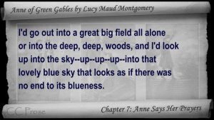 Chapter 07 - Anne of Green Gables by Lucy Maud Montgomery - Anne Says Her Prayers