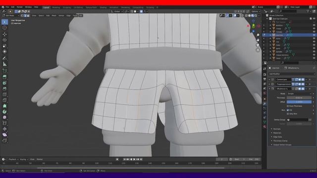 Как сделать одежду в Blender: мантия и пояс смотреть онлайн