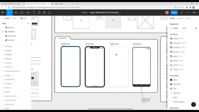 Free and Useful Paper Wireframe Kit for Designers    Paper Wireframe Kit in Figma