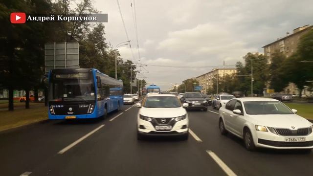 Троллейбус м4 кинотеатр "Ударник" - Метро "Озёрная" // 24 августа 2020 года // Андрей Коршунов смотреть онлайн