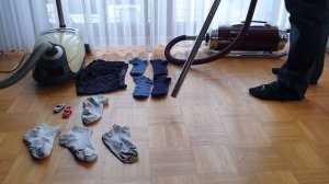 Vacuuming socks with miele vacuum