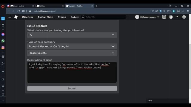 I got banned from roblox for 7 days... смотреть онлайн