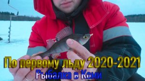 По первому льду 2020-2021. Рыбалка окуня на озере в Республике Коми. Первые окуни на мормышку..mp4