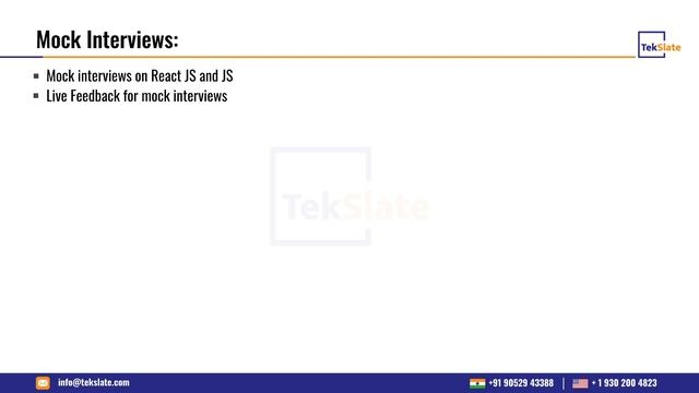 ReactJS Training | ReactJS Online Certification Course | ReactJS Demo - TekSlate