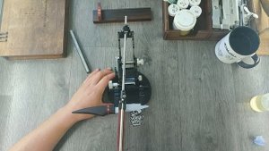 Заточка ножа офисного настольного многофункционального. Работа Виталия Салмина. TSPROF Blitz Pro.