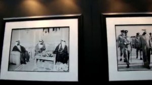 Dubai ruler Sheikh Mohamed's images on display inside the Dubai Convention Center