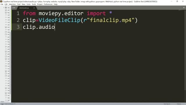 Video To Audio Extract Using Python | tamil