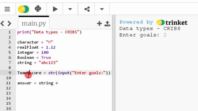 Python - data types (integer, string, Boolean and more)