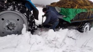 МТЗ 82 с КУНом и МТЗ 892. ЧЬЯ ПРОХОДИМОСТЬ ОКАЗАЛАСЬ ЛУЧШЕ ПО МОКРОМУ СНЕГУ?