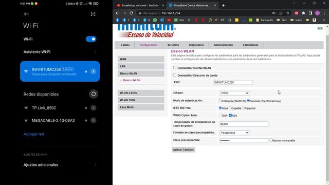 Separar bandas 2.4G/5G Módem Infinitum y redes de invitados ATW-622G смотреть онлайн