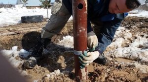 Фундамент под баню из 9 винтовых свай. Вологодская область. "СВ-Фундамент"