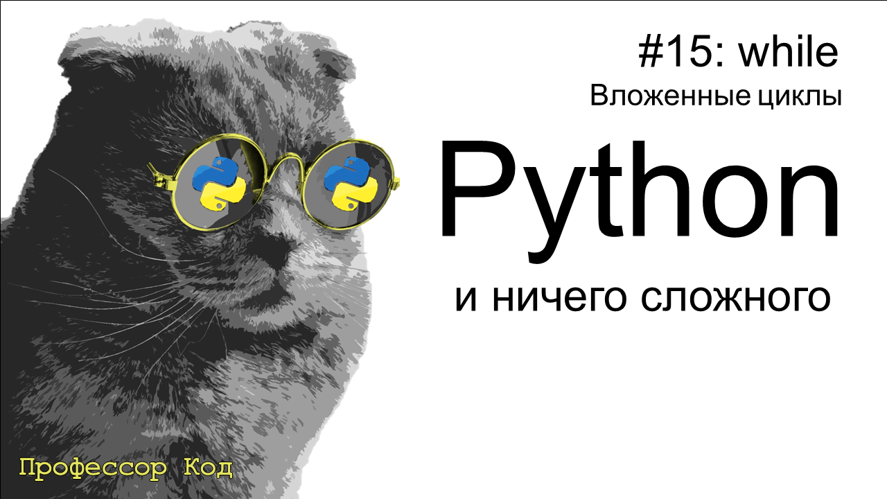 while. Вложенные циклы | Python для начинающих | Профессор код
