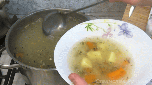 Вкусный рыбный суп из консервов за 30 минут (без зажарки)