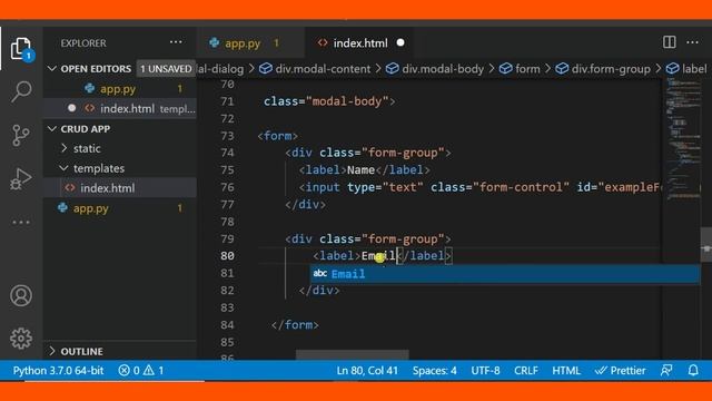 Python Flask And MySQL CRUD Application смотреть онлайн