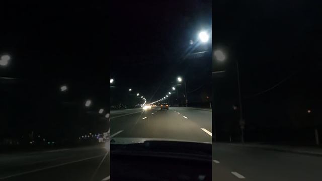 Проезжаем ночной г. Аргун