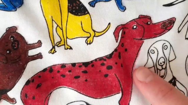 Раскрашиваю футболку. Проверяю маркер для ткани. смотреть онлайн