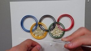 I made the Olympics Rings Symbol from Paper Strips | Sports Quilling Art | 2021 Tokyo @Olympics