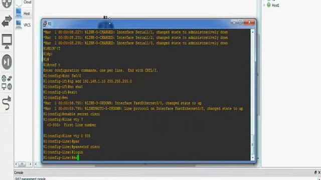 TELNET from your local PC COMMAND LINE to GNS3 Router смотреть онлайн