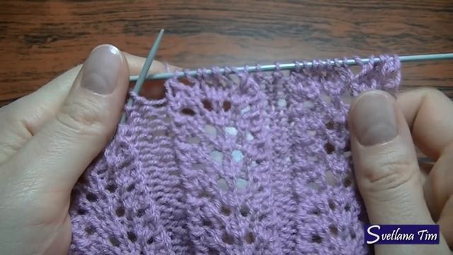 Необыкновенно красивый и Простой АЖУРНЫЙ УЗОР. Вязание Спицами / Ажурные Узоры № 79 смотреть онлайн