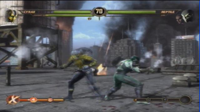 Mortal Kombat 9 Arcade TagTeam ( Cyrax & Johnny Cage ) Ladder ( expert ) No rounds lost