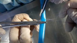 Практический навык  сосудистый шов Карреля имитация сосуда на трубки мягкой пластмассы в учебных це