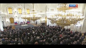 Церемония подписания принятия в состав России Крыма и Севастополя 18.03.2014