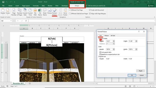 How to Make a Calendar in Excel that Reveals a Picture - Tutorial  ?