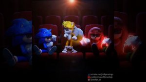 SONIC, TAILS and KNUCKLES watching Sonic Movie