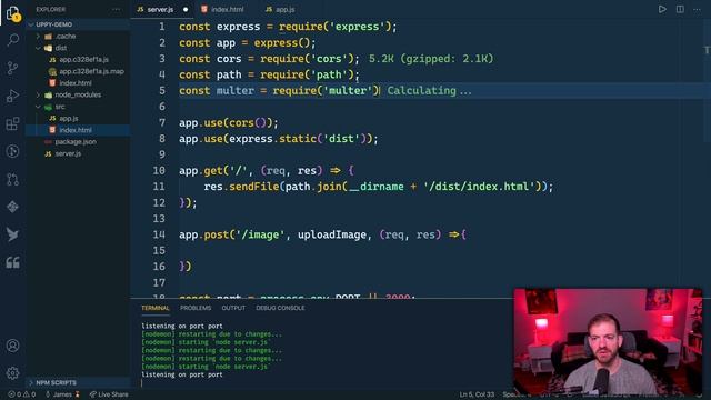Upload Images to a Node.js Server with Uppy, Express.js, and Multer смотреть онлайн