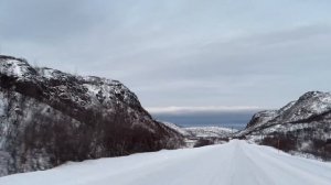 Дорога на Териберку от Мурманска на машине.