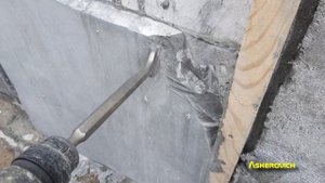 Проверяем смесь Скрепа М600/М700 на прочность. 4й день. Гидроизоляция, восстановление. Askerovich