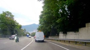Дорога в Абхазию. Въезд в Туапсе. Красиво, но пробки 🎧🎵