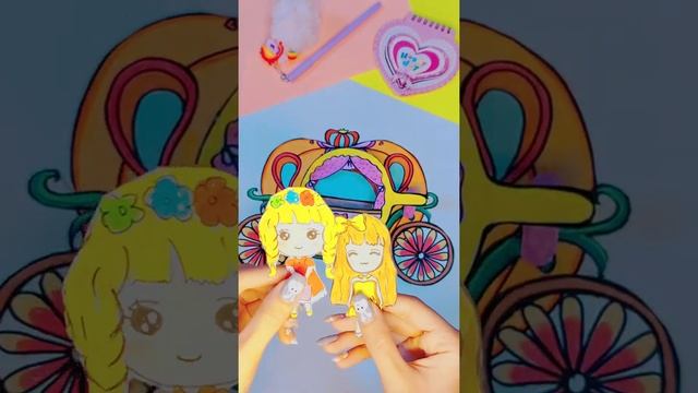 how to make a pumpkin carriage for paper dolls/как сделать карету из тыквы #shorts #shorts_beta смотреть онлайн