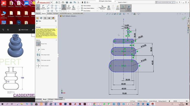 SolidWorks Example 1 - Creating simple model and drawing смотреть онлайн